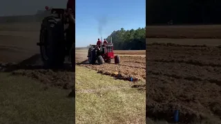 International 1468 plowing