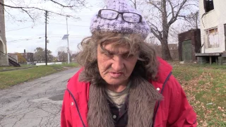 Older Women On The Streets Of Detroit. One Tough Survivor