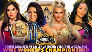 Bayley vs Tiffany Stratton vs Raquel Rodriguez vs Cora Jade Women's Title Full Match WWE Highlights