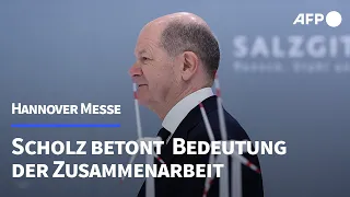 Bundeskanzler Scholz bei Rundgang auf der Hannover Messe | AFP