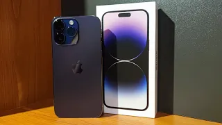 iPhone 14 Pro Max 256gb mély lila unboxing és beüzemelés