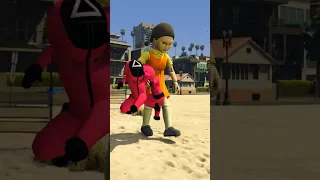 Squid Game Doll vs Guard Epic Battle GTA 5 ep.602 #shorts