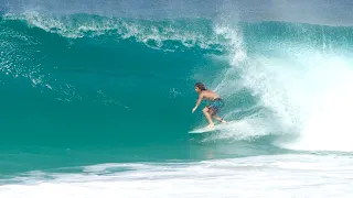 Crazy Sandbar On A SofTech Surfboard