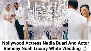 Nollywood Actress Nadia Buari And Actor Ramsey Noah Luxury White Wedding That Got Everyone Talking