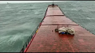 Shocking video from onboard M/V Arvin: Captain's mayday call in panic, while ship breaking in two