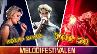 MELODIFESTIVALEN 2012-2022 My Top 50