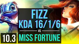 FIZZ & Yuumi vs MISS FORTUNE & Sylas (ADC) | KDA 16/1/6, 1.5M mastery points | BR Master | v10.3