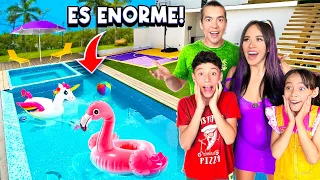 EL TEAM REACCIONA a la ALBERCA Y EL JARDÍN DE LA MANSIÓN KARMAS 😱🦩| Karla Bustillos