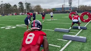 Pete Golding - Ole Miss FB Spring Practice (3.23)