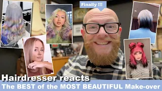 The MOST BEAUTIFUL HAIR TRANSFORMATIONS on Tik Tok - Hairdresser reacts #hair #beauty