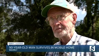 90-year-old man survives by riding out Waverly flood in mobile home