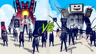 UPGRADED TITAN SPEAKERMAN TEAM vs TITAN TVMAN TEAM - Totally Accurate Battle Simulator TABS