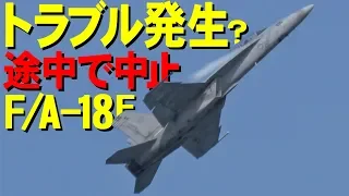 トラブル発生？F/A-18Fスーパーホーネット途中で演技終了・岩国フレンドシップデー2019