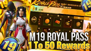 M19 Royal Pass 1 To 50 Rewards | Best Royal Pass In 2023 | Win Free Royal Pass
