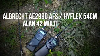 Handheld CB radio test: Albrecht AE2990 AFS vs Alan 42 Multi / stock antenna vs Hyflex 54cm