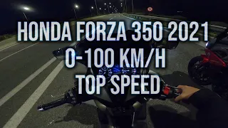 Honda Forza 350 2021 | 0-100 Km/h  0-60 Mph/h  Acceleration  Top Speed