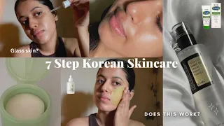 I tried *7 steps korean glass skincare* routine🫢✨