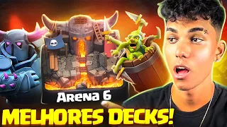 ESSES SÃO OS MELHORES DECKS PARA ARENA 6 (PARQUINHO DA P.E.K.K.A) NO CLASH ROYALE!