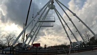 Ferris wheel construction timelapse video at Brookfield Zoo Chicago