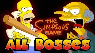 The Simpsons All Bosses | Boss Fights  (X360, PS3)