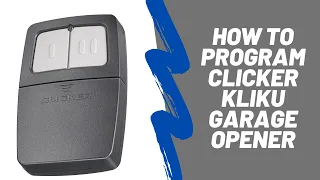 How to Program Clicker Klik1U Universal 2-Button Garage Door Opener remote 👍🚘