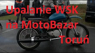 Upalanie WSK 125 na Motobazar Toruń 2023, regulacja gaźnika Turbo Zabytki!! Garry Wsk odc.12