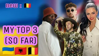 Eurovision 2023 Liverpool: MY TOP 3 (So Far) 🇺🇦🇦🇱 + 🇧🇪