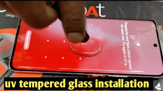 uv tempered glass installation // realme 10 pro + glass installation #temperdglass #template