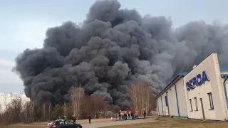 Pożar Cersanitu w Starachowicach