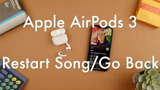 How to Go Back One Song with the Apple Airpods 3 || Apple Airpods 3