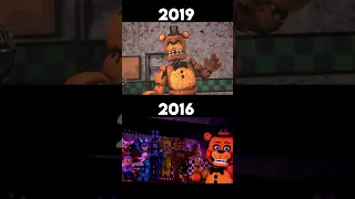 Five More Nights 2016 vs 2019 edit #shorts #fnaf