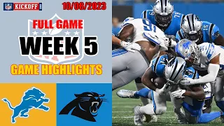 Detroit Lions vs Carolina Panthers FULL GAME HIGHLIGHTS HD | NFL Week 5 - 10/08/2023