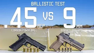 .45cal Vs 9mm Ballistic Test | Ammo Comparison | Tactical Rifleman