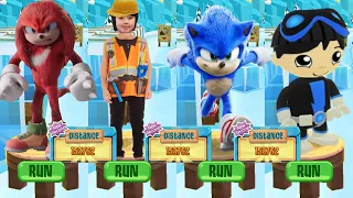 Beating the Highscore in Tag with Ryan vs Sonic Dash with Combo Panda and Movie Sonic