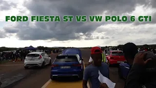 Ford fiesta st vs VW POLO 6GTI||Front wheel drive drag race|| Cars924