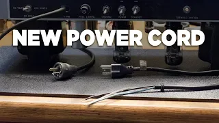 Install 3-Prong Power Cord In Old Tube Amplifier