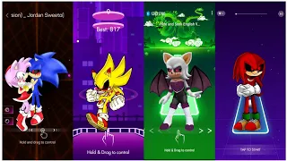 Amy Sonic Exe - Super Sonic Exe - Rouge Exe - Knuckles Exe|Smash ColourBeatJumperTilesHop MagicTwist