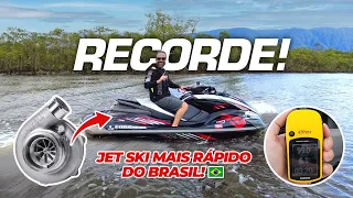 NEW RECORD! Brazilian's FASTEST Jet-ski, +600hp Yamaha TURBO with FuelTech FT550! 99mph!