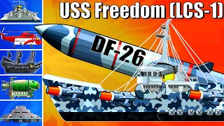 Monster Truck VS USS Freedom (LCS-1) | Black Pearl Ship and other Monster tank | Tino Tank Cartoon