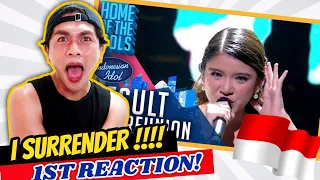 MUSIC ENTHUSIAST REACT TO TIARA - I SURRENDER - RESULT & REUNION - Indonesian Idol 2020 | NEIL GALVE