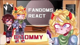 ꒷꒦︶ FANDOMS REACT ;; DSMP — C!TOMMY !! [1/6] 𓄹 REUPLOAD !! MUTED AUDIO