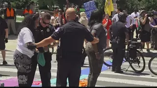 Cori Bush arrested at abortion rights protest outside Supreme Court