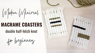 Macrame Tutorial | DIY Macrame Coasters | Double Half-Hitch Knot