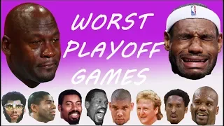 Worst Playoff Games By NBA Superstars |  Part 1