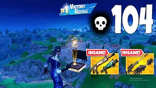 104 Elimination Solo Vs Squads "Zero Build" Gameplay Wins (Fortnite chapter 5)