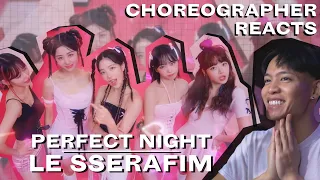 Dancer Reacts to PERFECT NIGHT - LE SSERAFIM w/ OVERWATCH 2 M/V & Choreography Video