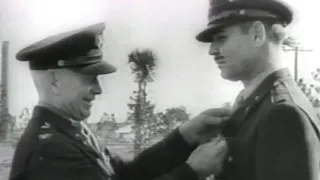 Clark Gable wins Air Gunner Wings - Stock Footage