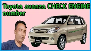 (Avanza)  How to location Engine number