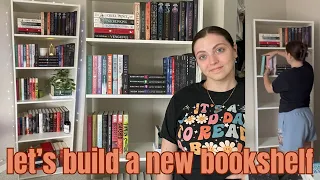 build and organize my new bookshelf with me