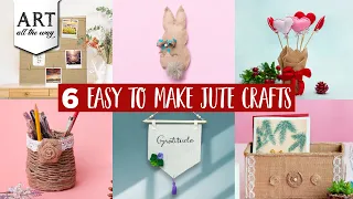 6 Easy to make Jute crafts | DIY Home Decor | Best out of waste Ideas